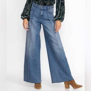 Johnny Was Maldives wide leg Blue Jeans size 31 
Designer denim